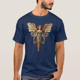 クリスマス ビンテージ スタイル エンジェル オーナメント Tシャツ