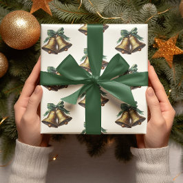 クリスマス ビンテージ ベル ラッピングペーパー