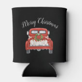 クリスマス ビンテージ 赤いトラック 缶クーラー (裏面)