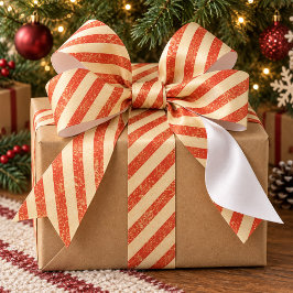 クリスマス ビンテージ 赤 ストライプ クラシック パターン サテンリボン