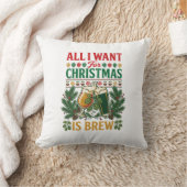 クリスマス ビールグラス 松 コーン クッション (ブランケット)