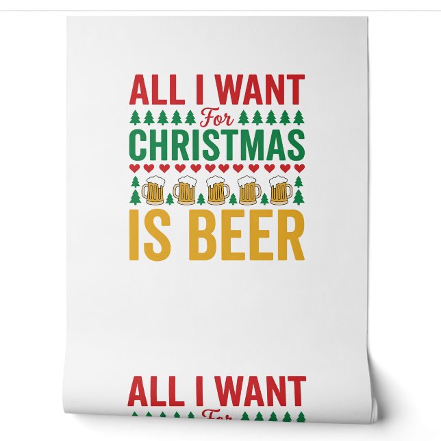 クリスマス ビール おもしろ ホリデー ドリンキング デザイン 壁紙 (ほどく)