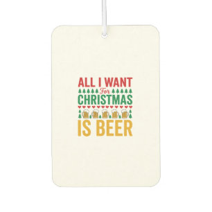 クリスマス ビール おもしろ ホリデー ドリンク デザイン カーエアーフレッシュナー