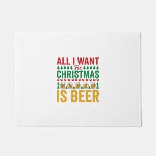 クリスマス ビール おもしろ ホリデー ドリンク デザイン ドアマット