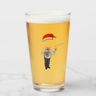 クリスマス·ビール·グラスに顔を加え！ タンブラーグラス