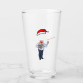 クリスマス·ビール·グラスに顔を加え！ タンブラーグラス (正面)
