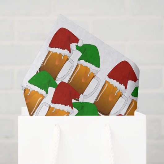 クリスマス ビール 乾杯 薄葉紙 (ギフトバッグ)