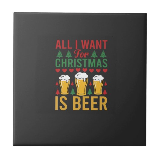 クリスマス ビール 飲み会 タイル (正面)