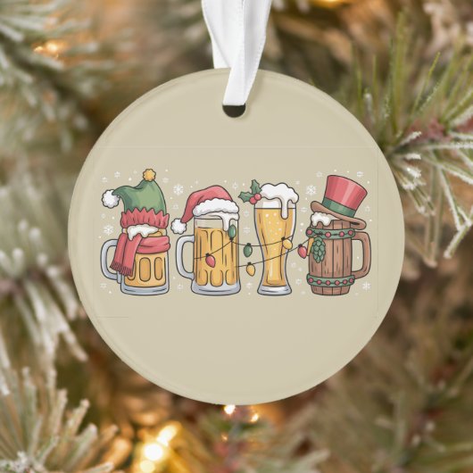 クリスマス ビール 飲酒 愛好者 ギフト パーティー 精神 オーナメント (ツリー)