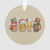 クリスマス ビール 飲酒 愛好者 ギフト パーティー 精神 オーナメント (正面)
