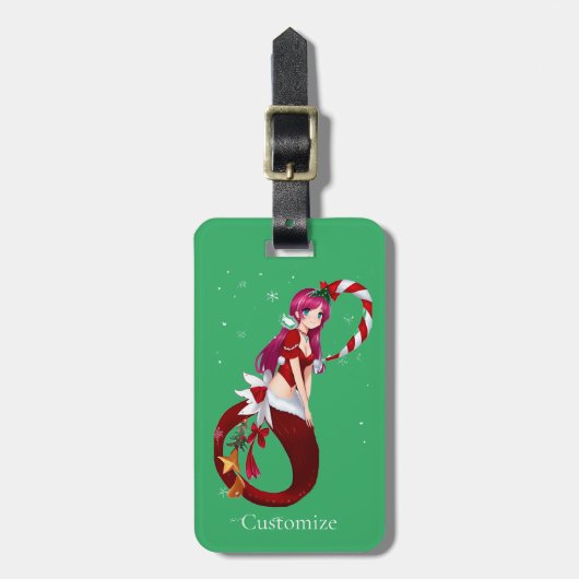 クリスマス ピクシー マーメイド サンダーコーブ ラゲッジタグ (正面縦)