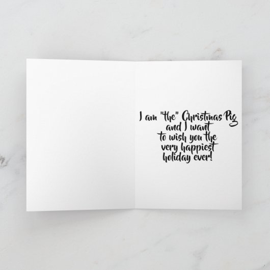 **クリスマス・ピグ***クリスマスをお最高の待ちします シーズンカード (内部)