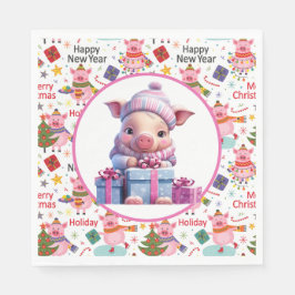 クリスマス・ピグ スタンダードランチョンナプキン