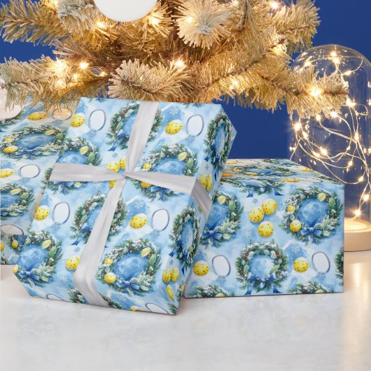 クリスマス ピックルボール ラッピングペーパー (クリスマス)