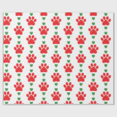 クリスマス·ピッピー·ポー·パターン ラッピングペーパー (フラット)