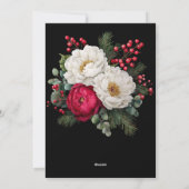 クリスマス ピンクの芍薬の花のホリデーシーズン2写真 (裏面)