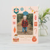 クリスマス ピンク オーナメント かわいい ファミリー フォト (スタンド正面)