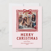 クリスマス ピンク ドゥードル フォト フレーム (正面)