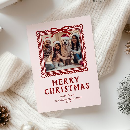 クリスマス ピンク ドゥードル フォト フレーム