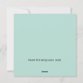 クリスマス ピンク フラミンゴ オーダーメイド ホリデーカード (裏面)