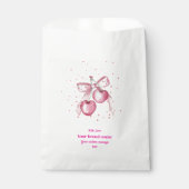 クリスマス ピンク リボン  ギフトタグ フェイバーバッグ (正面)