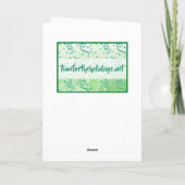 クリスマス ピン針とホットココア カード (裏面)