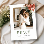 クリスマス ピース ポインセチア ブンチ フォト ウォーターカラー