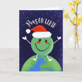 クリスマス·ピー·アート·プン·おもしろいギャグ カード (黄色い花)