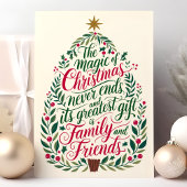 クリスマス・ファミリーと友人魔法 シーズンカード