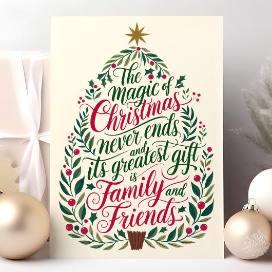 クリスマス・ファミリーと友人魔法 シーズンカード