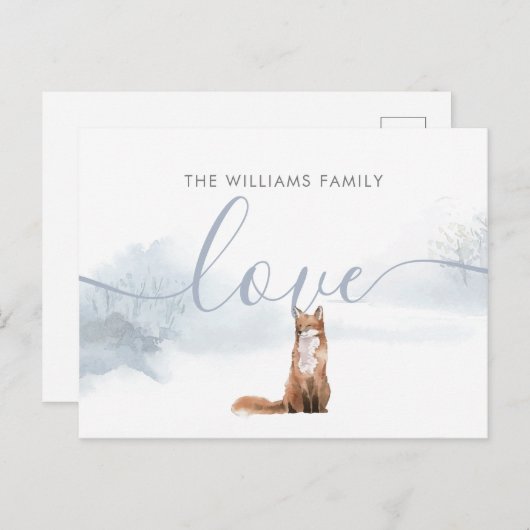 クリスマス ファミリー ネーム ウィンター ウッドランド フォックス (正面/裏面)