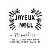 クリスマス ファミリー ネーム シグネチャー 返送先住所 ラバースタンプ (インプリント)