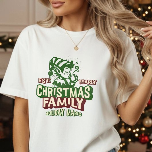 クリスマス ファミリー ホリデー マジック Tシャツ