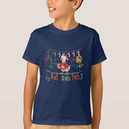 クリスマス ファーザーダック カートゥーン Tシャツ (正面)