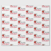 クリスマス ファーム ヴァース オン ホワイト ラッピングペーパー (フラット)