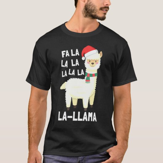 クリスマス ファ・ラ・ラマ Tシャツ (正面)