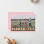 クリスマス・ファ・ラ・ラ・ジンジャーブレッドの写真カード ノートカード (正面/裏面インサイチュ)