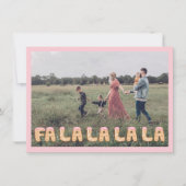 クリスマス・ファ・ラ・ラ・ジンジャーブレッドの写真カード ノートカード (正面)