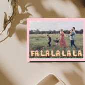 クリスマス・ファ・ラ・ラ・ジンジャーブレッドの写真カード ノートカード