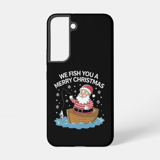 クリスマス フィッシング 漁師 釣り SAMSUNG GALAXYケース (裏面)