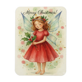 クリスマス フェアリーの水彩画 マグネット