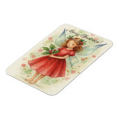 クリスマス フェアリーの水彩画  マグネット (左側)