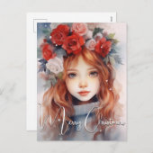 クリスマス・フェアリー・オブ・ザ・バラ シーズンポストカード (正面/裏面)