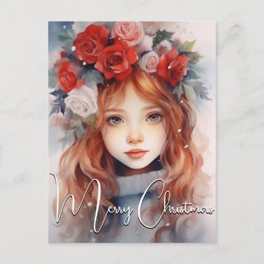クリスマス・フェアリー・オブ・ザ・バラ シーズンポストカード (正面)