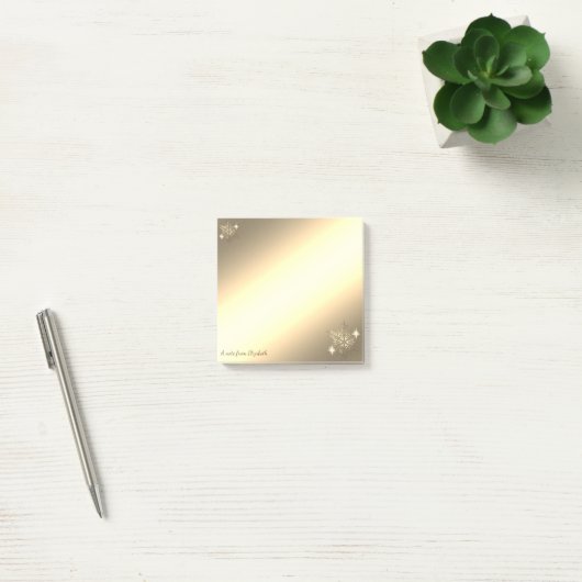 クリスマス、フェイク金ゴールド雪パーソナライズされた片 ポストイット (オフィス)