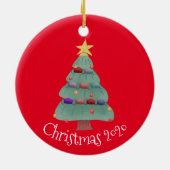 クリスマス フェイスマスク ツリー Covid 2020 セラミックオーナメント (裏面)