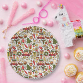 クリスマス フェスティブ ドゥードル ペーパー プレート (パーティー)