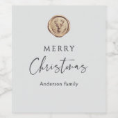 クリスマス フェスティブ パーソナライズ ワインラベル (シングルラベル)