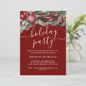 クリスマス フェスティブ フローラル ホリデー 招待状 (スタンド正面)
