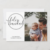 クリスマス フェリス ナビダッド モダン フォト カード (正面)